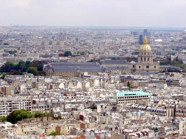 Invalides, foto tirada da Tour Eiffel