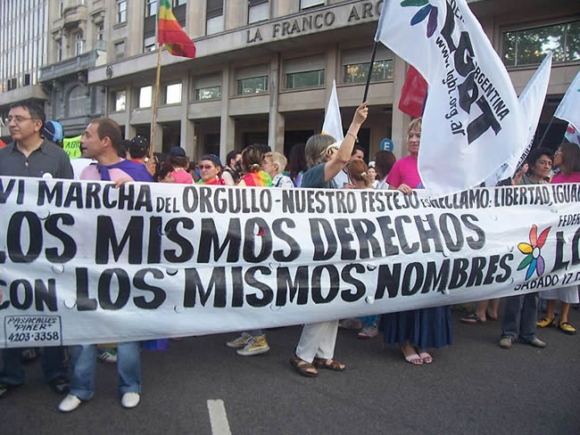 Marcha do orgulho gay, Buenos Aires.