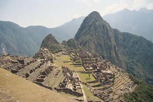Vista panorâmica de Machu Picchu, Peru