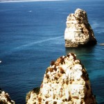 O litoral recortado do Algarve, Portugal