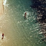 Praia no verão perto de Lagos