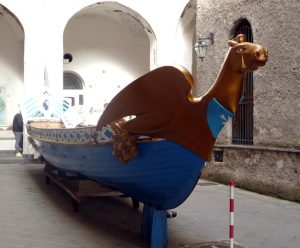 Costa Amalfitana, barco utilizado no Palio delle Antiche Repubbliche Marinare