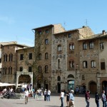 Casario medieval em San Gimignano, Toscana