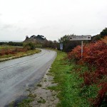 Estrada rural na Bretanha