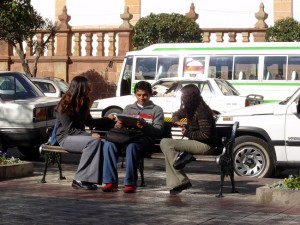 Estudantes em Sucre