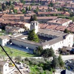 Gubbio vista do alto, Itália