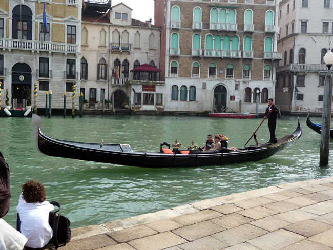 Gôndola no Canal Grande, Veneza, Itália