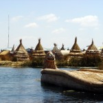 Ilha dos Uros, lago Titicaca, no Peru