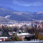 L'Aquilla, no Abruzzo, Itália, céu fechado