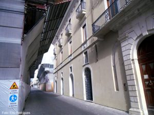 Centro histórico de l'Aquilla em obras