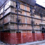 O centro histórico de l'Aquilla sendo retaurado