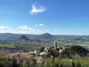 Panorâmica de San Leo, Itália