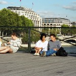 Pont des Arts, Paris, no verão