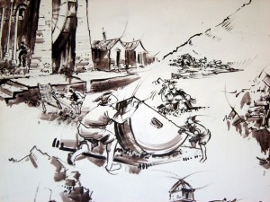 Restaurante em Potosí, decoração interna