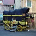 Riquewihr, antiga carruagem dos correios, Alsácia