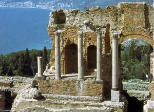 Ruínas romanas em Taormina