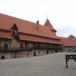 Castelo na cidade de Trakai, perto de Vilnius, Lituânia