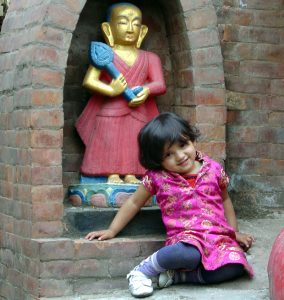 Criança nepalesa, Swayambhunath (Templo dos Macacos)