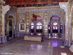 Interior do palácio de Jodhpur, Rajastão, Índia