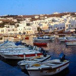 Mikonos, porto, Grécia