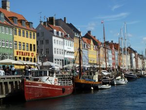 Dinamarca Copenhagem, nyhavn, o porto-novo