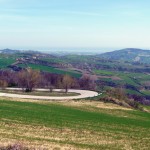 Paisagem rural no centro da Itália