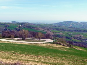 Paisagem rural no centro da Itália
