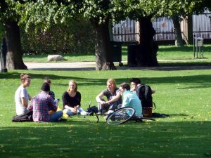 Parque de Copenhagen no verão