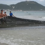Pescadores na Praia dos Ingleses, em Florianópolis