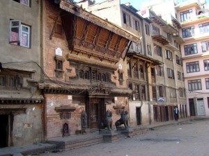 Praça em Katmandu, Nepal