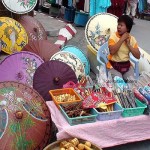 Sombrinhas artesanais, Chiang Mai, Tailândia