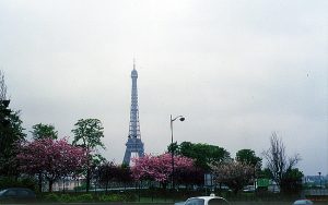 Torre Eiffel vista do Trocadéro, em Paris