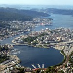 Vista panorâmica de Bergen, Noruega