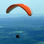 Voando de paraglider em Atibaia