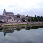 Amboise vista do Loire, França