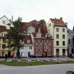 Casas no centro histórico de Riga, Letônia