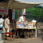 Comida de rua em Delhi