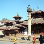 Katmandu, Nepal, templos junto do antigo palácio real