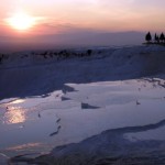 Pamukkale, Turquia, pôr do sol