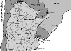 Mapa do norte da Argentina