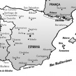 Mapa da Espanha e Portugal