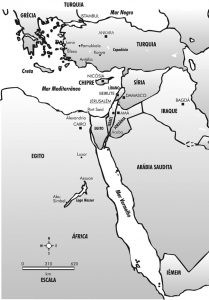Mapa do Oriente Médio