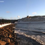 Transatrântico na Ponta da Praia, Santos