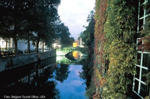 Canal em Bruges, Bélgica