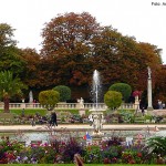 Jardim de Luxemburgo no outono, em Paris