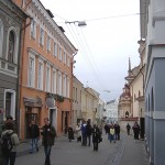 Rua em Vilnius, Lituânia