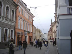 Rua em Vilnius, Lituânia