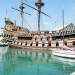 Galeão no Porto de Gênova, Itália