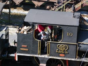 Locomotiva antiga em Paranapiacaba