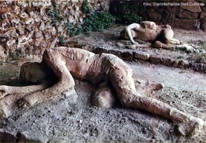 Pompeia, molde de corpo carbonizado